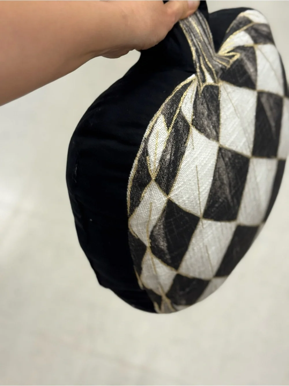 Cynthia Rowley Black and Gold Knit pillow